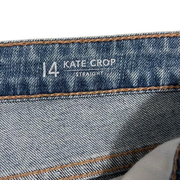 Big Star Womens Jeans Size 31 Blue Kate Crop Straight Mid Rise Distressed Denim - Picture 9 of 13